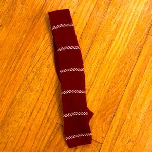 Caramati Italian Wool Burgundy Striped Knit Tie